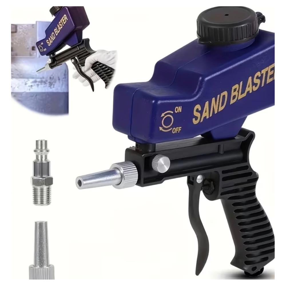 Pistola de ARENA ARENADO NEUMATICA AZUL