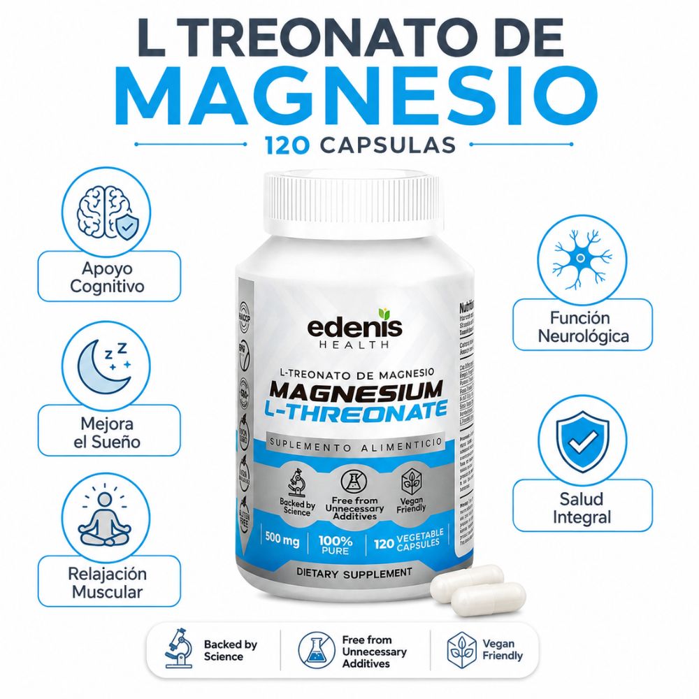 L-TREONATO DE MAGNESIO 120 CÁPSULAS EDENIS HEALTH