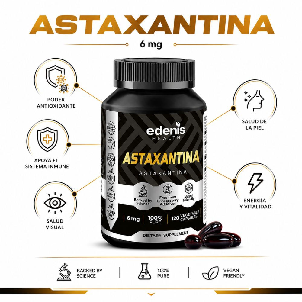 ASTAXANTINA 120 CÁPSULAS EDENIS HEALTH