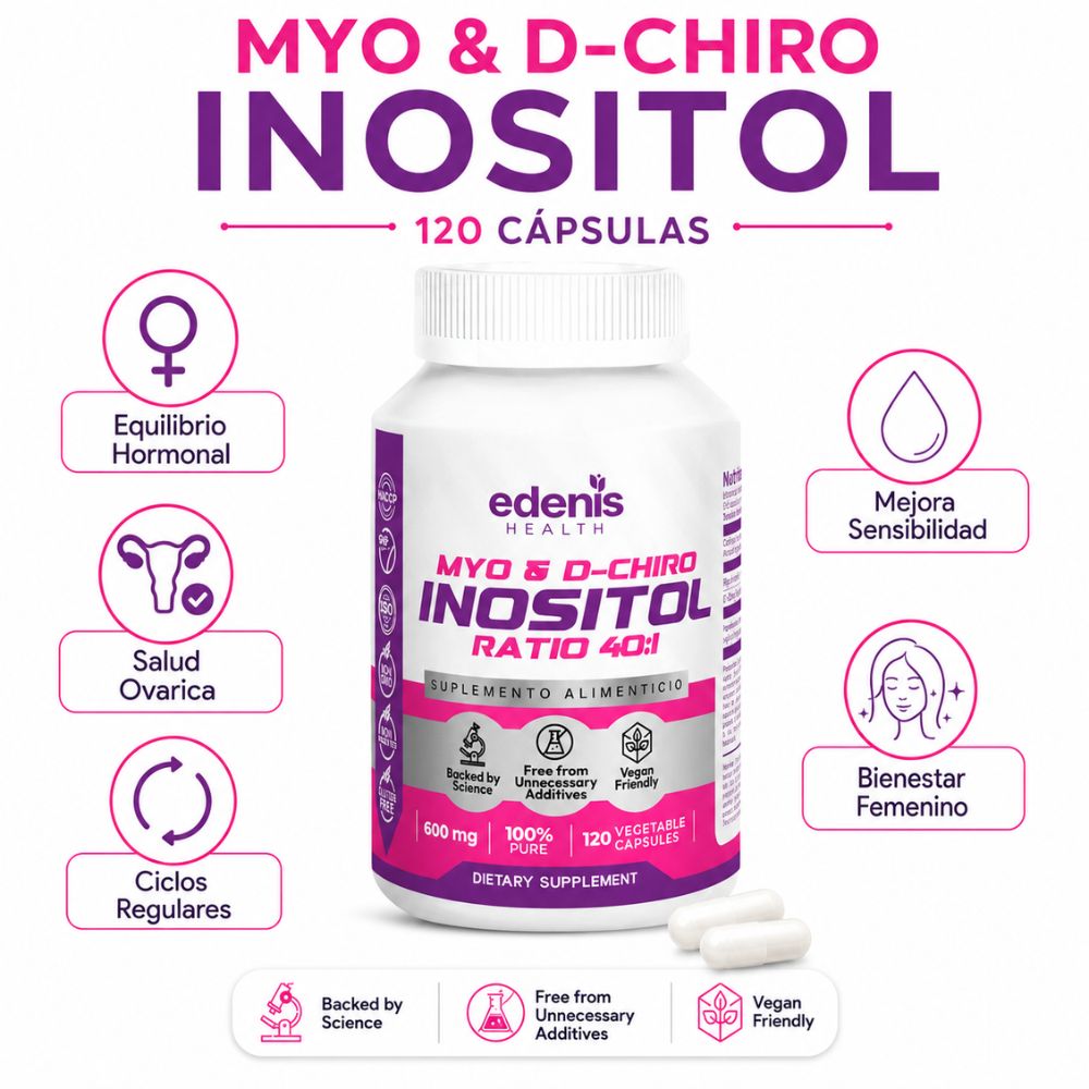 MYO  D-CHIRO INOSITOL 120 CÁPSULAS EDENIS HEALTH