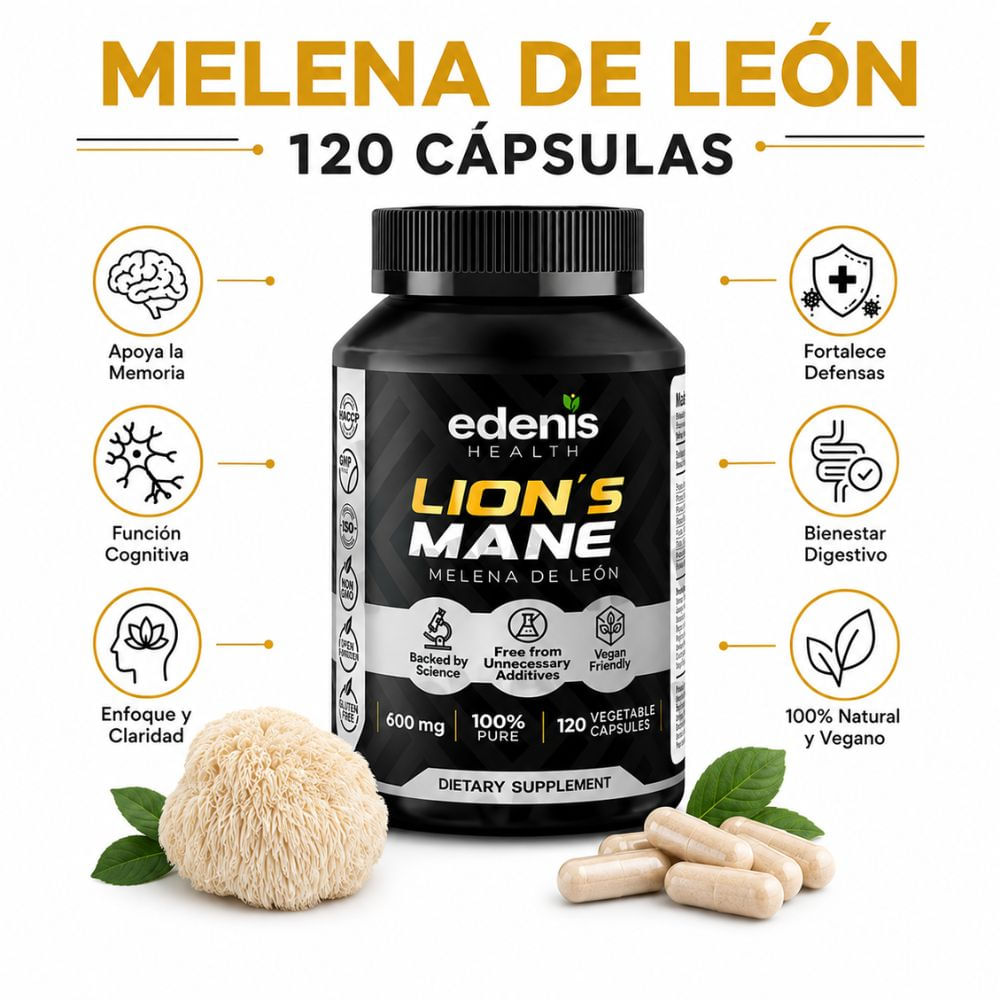 MELENA DE LEÓN 120 CÁPSULAS EDENIS HEALTH
