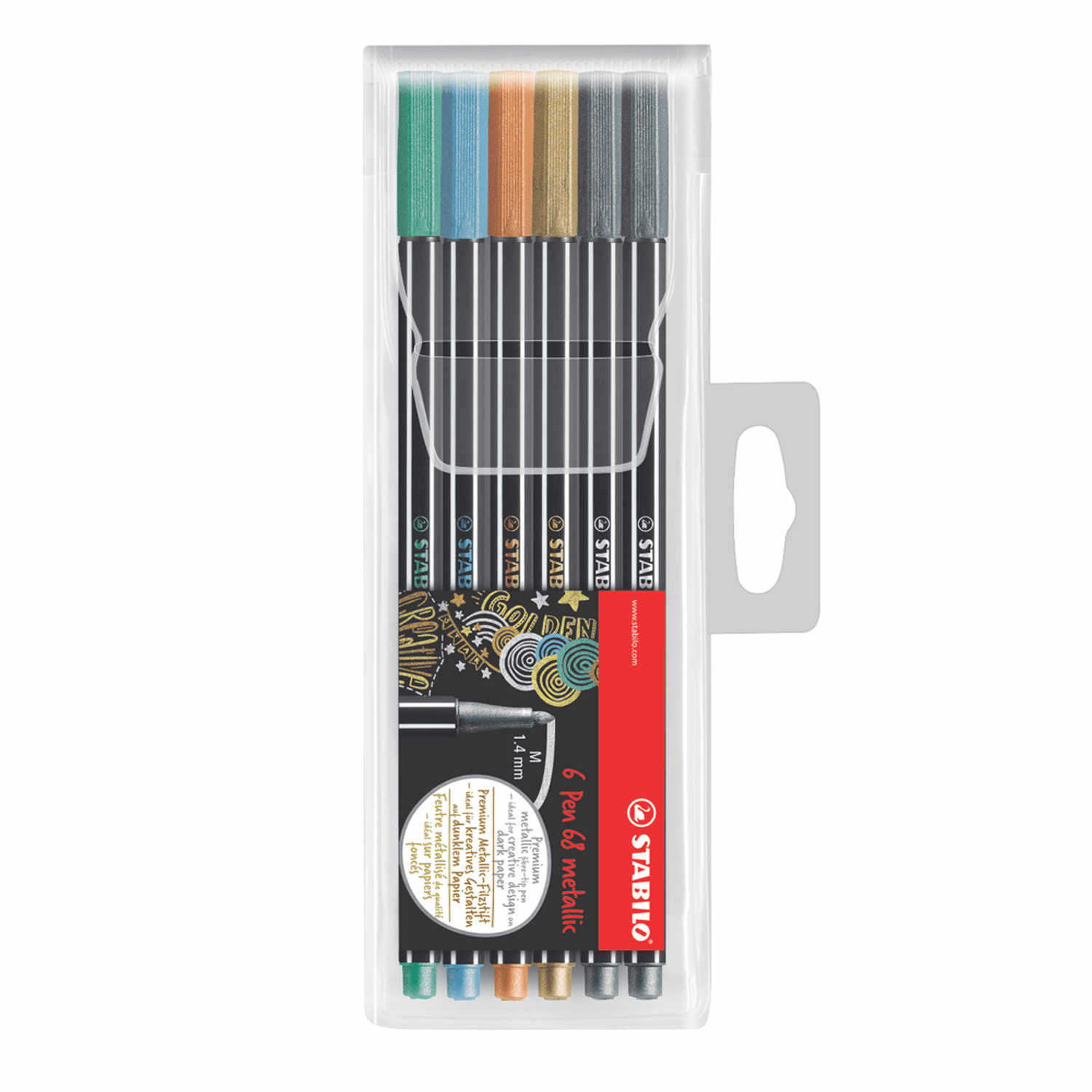 Stabilo Pen 68 Metallic Colors Set of 3
