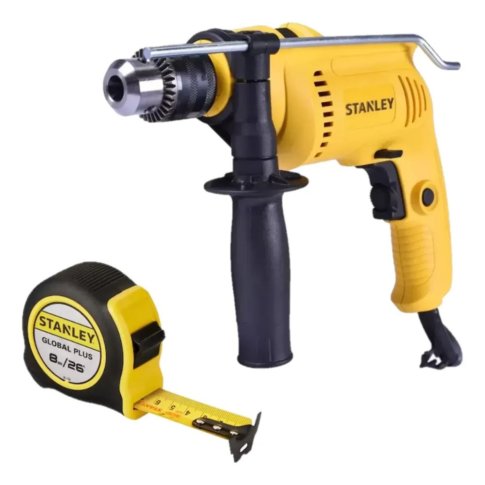TALADRO PERCUTOR 600W CINTA METRICA GLOBAL PLUS 8M