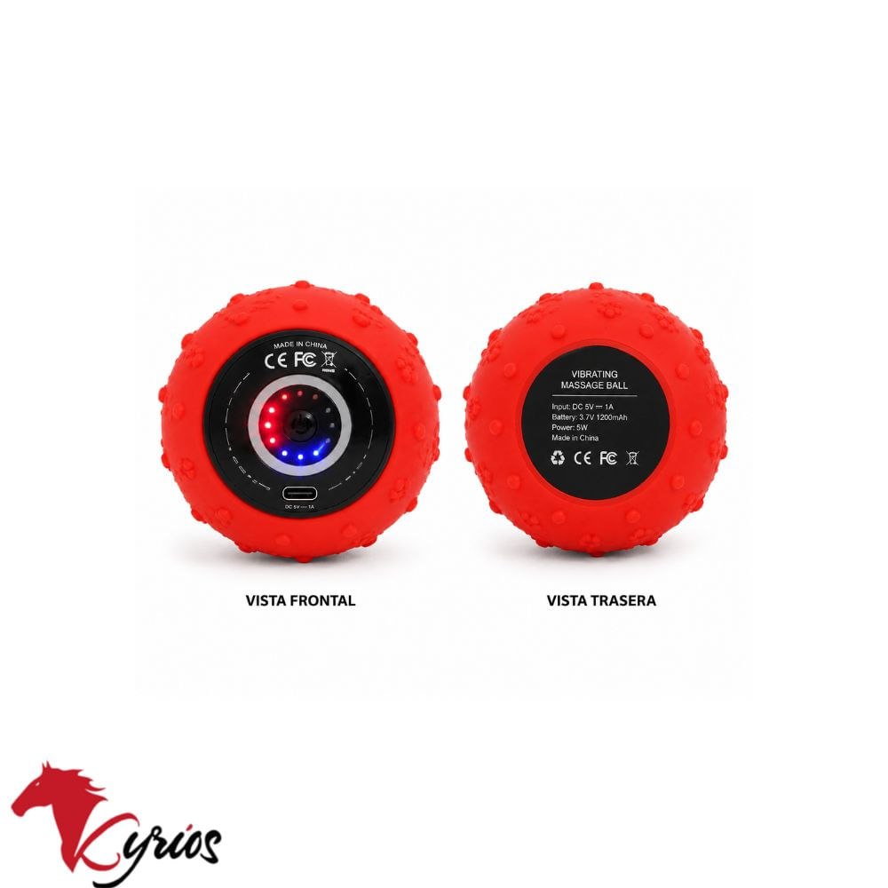PELOTA DE MASAJE VIBRATORIO ROJO
