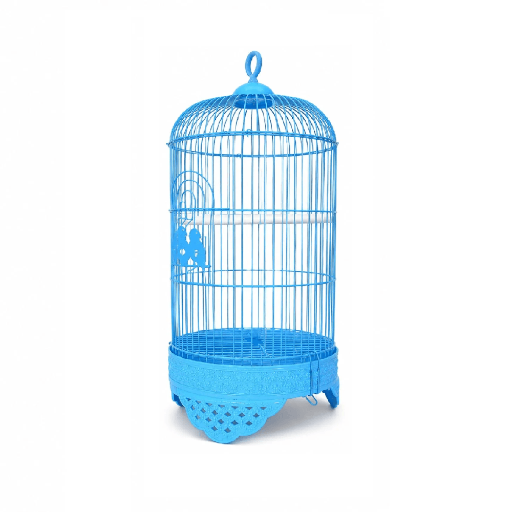 Jaula Metálica Premium Importada Color Celeste Para Aves
