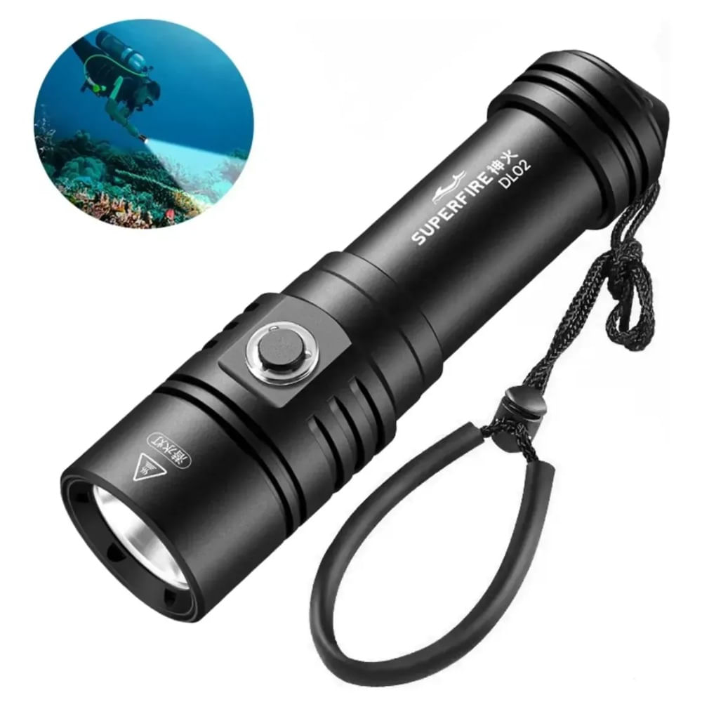 Linterna De Buceo 2000 Lúmenes Ipx8 Recargable 5000mah