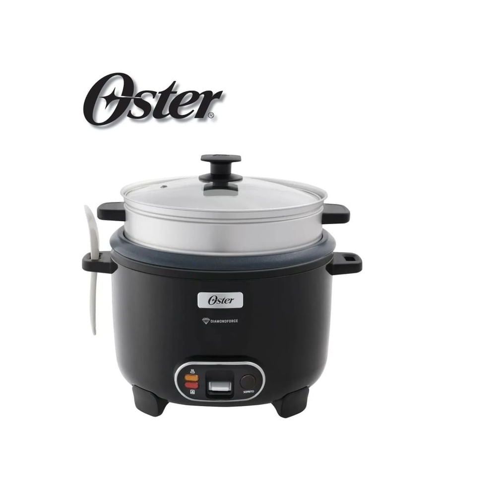 Olla Arrocera Oster Negro  DiamondForce 15 Tazas CKSTRC15DFBLK