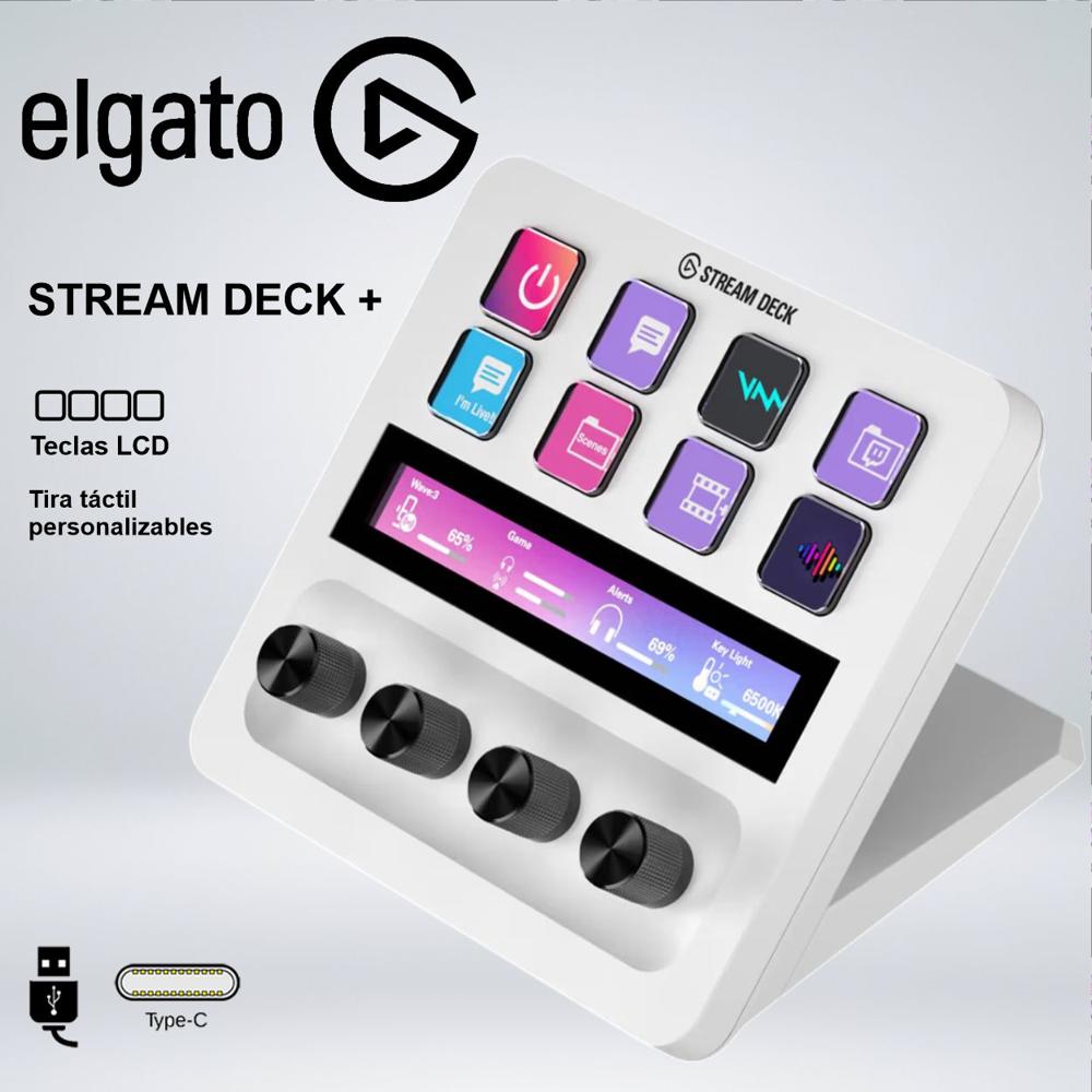 STREAM DECK ELGATO WHITE TECLAS LCD 10GBD9911