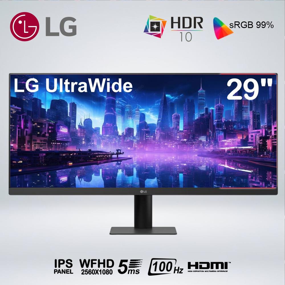 MONITOR LG ULTRAWIDE FULLHD 29'' IPS 100hz 5ms HDR10 sRGB 99 29U511A