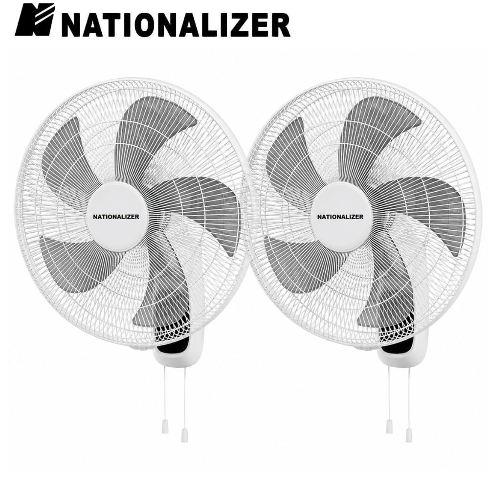 Pack-02 Ventiladores Pared Nationalizer NN-FW40826 55 watts Blanco