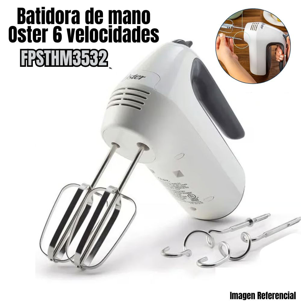 Batidora de Mano Oster con 6 velocidades con Función Turbo - FPSTHM3532