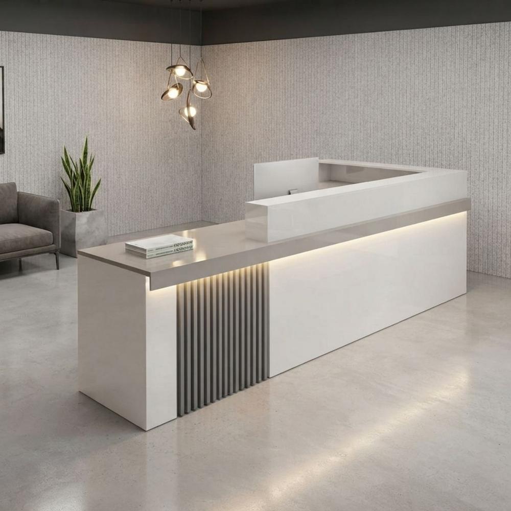 Counter de recepción Shinra Blanco y Gris | Masiva Home
