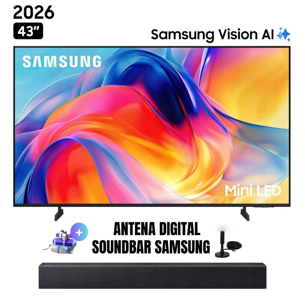 Televisor Smart TV 43'' SAMSUNG MiniLED UHD 4K UN43M70HAGXPE 2026 - Ant - Soundbar Samsung