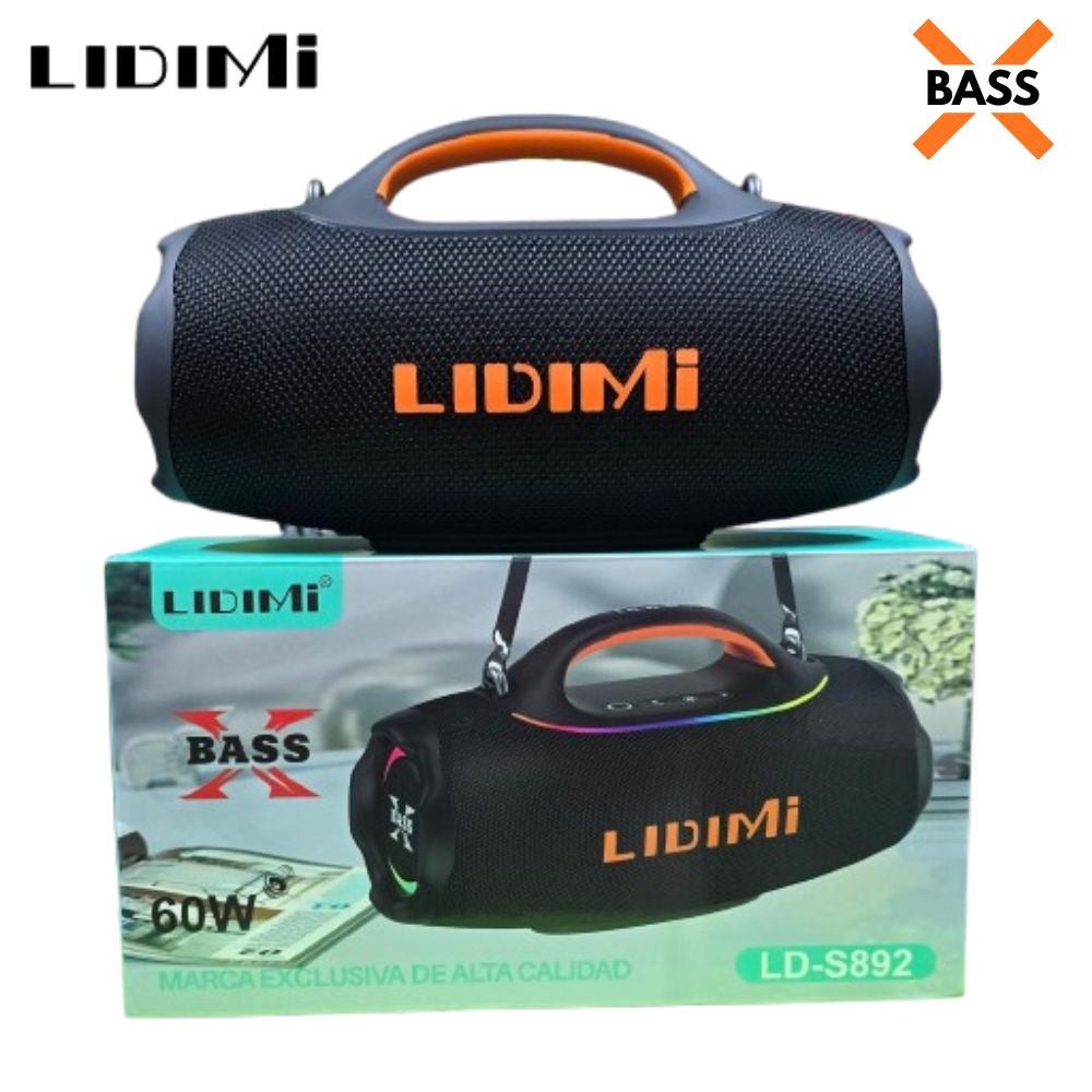 Parlante Lidimi LD-S892 portatil 60 watts Negro con naranja