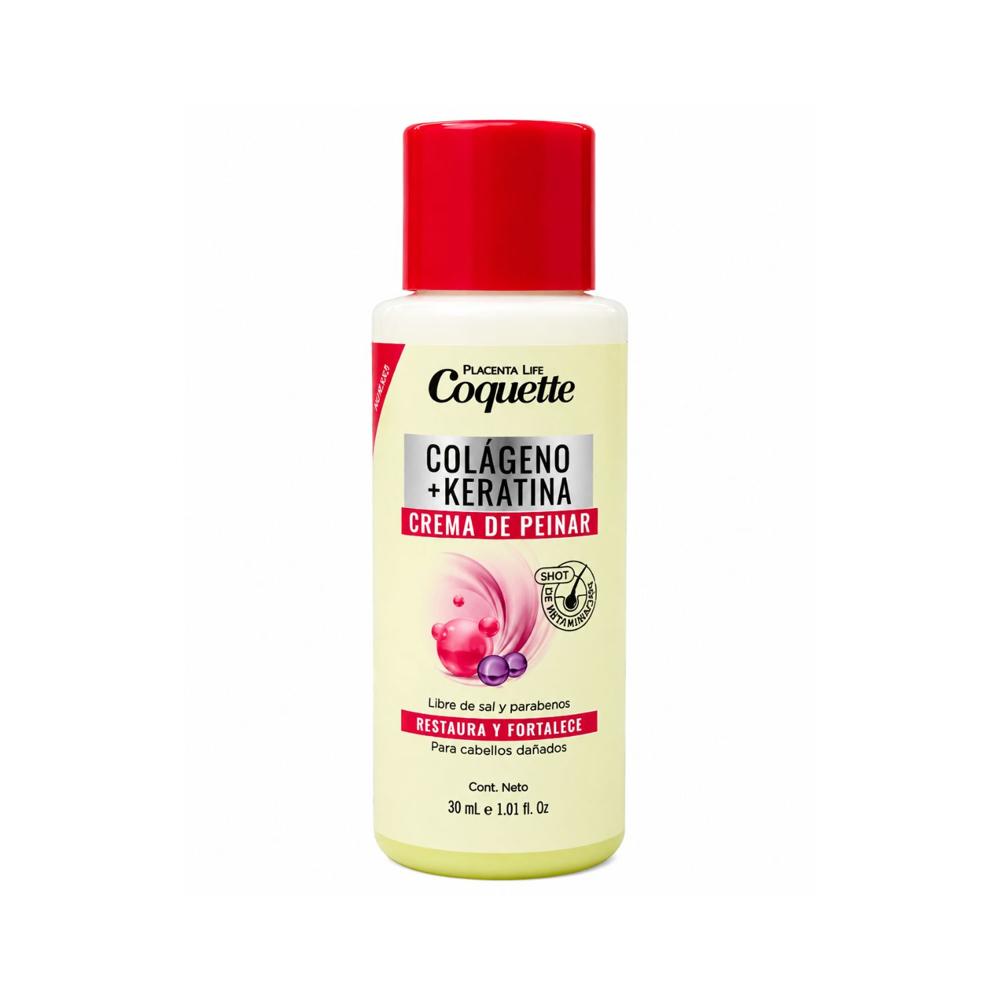 Crema de Peinar Colágeno + Keratina 30 ml - PLACENTA LIFE