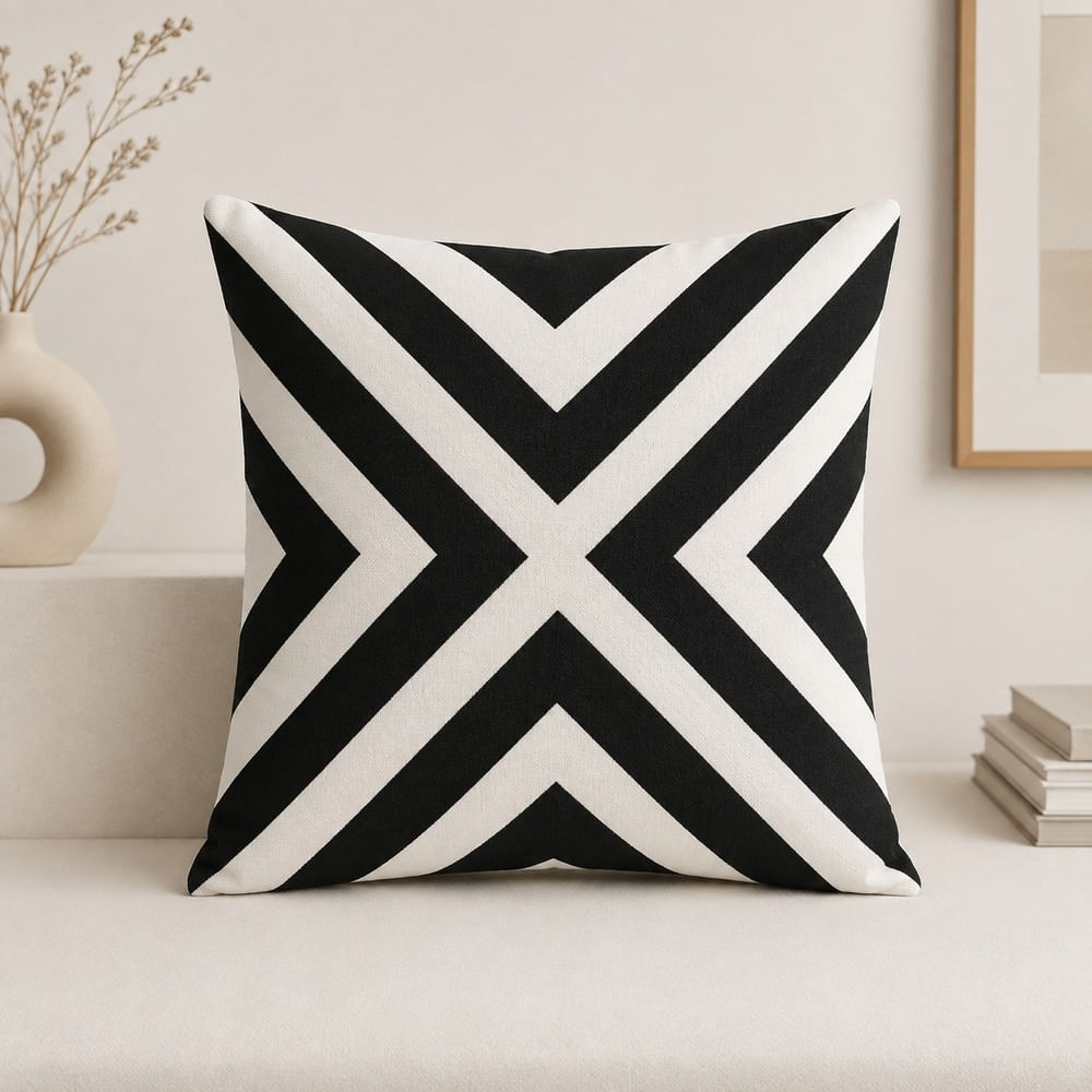 Cojín Chevron Black 40x40 cm