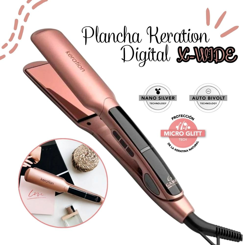Plancha Alisadora GAMA Keration Digital X-WIDE - BECHS0000001440.