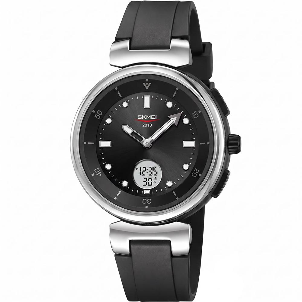 Reloj Hombre Skmei Zenith Analogico Digital Casual Alarma Plata 2634
