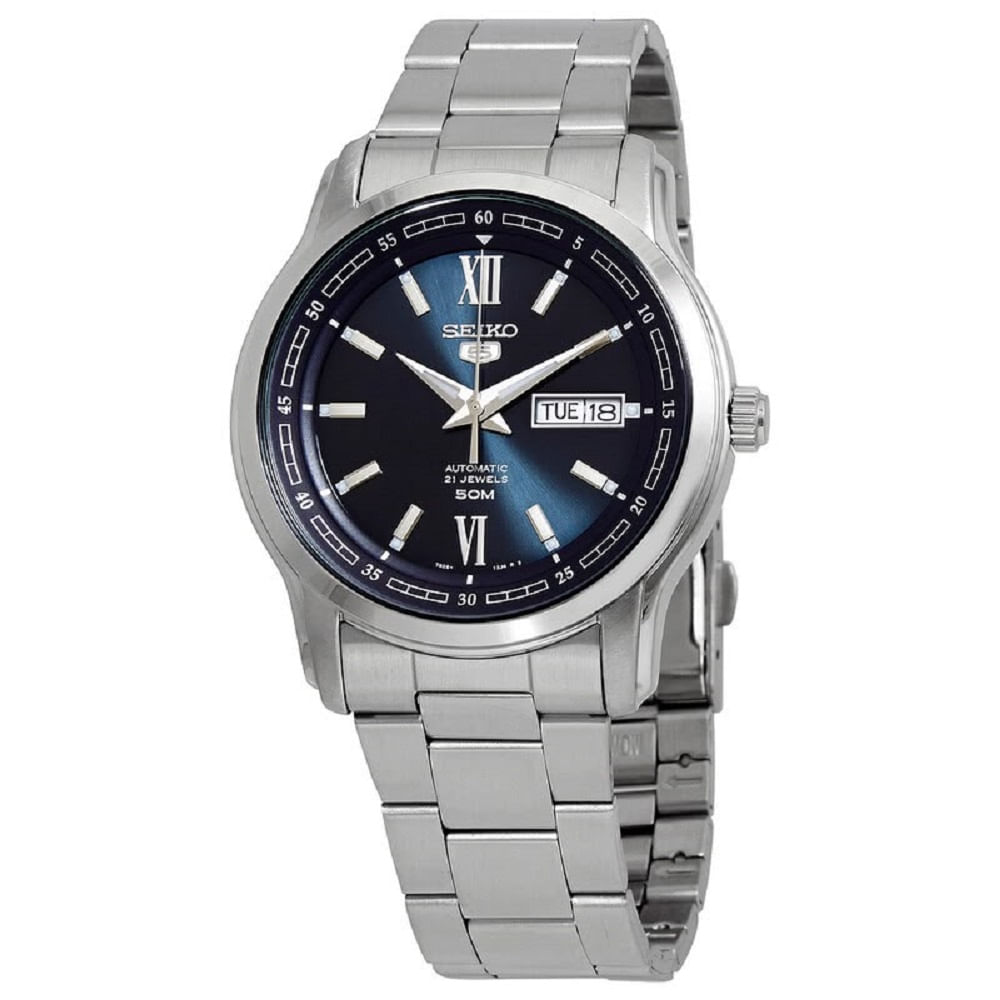 RELOJ SEIKO 5 AUTOMATICO CARATULA AZUL 21 JOYAS