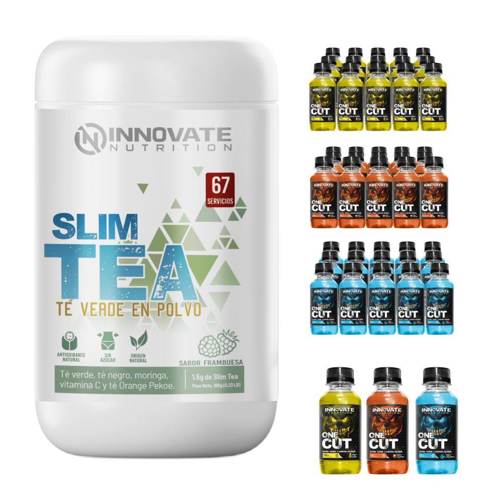 COMBO INNOVATE NUTRITION - SLIM TEA 100GR. Y 3 ONE CUT PACK Y SHAKER
