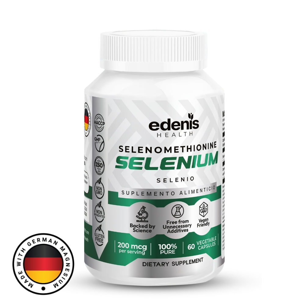 Selenio Selenometionina Edenis Health 60 Cápsulas
