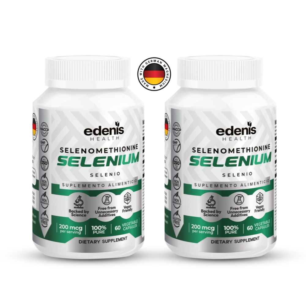 Pack 2 Selenios Selenometionina Edenis Health 60 Cápsulas