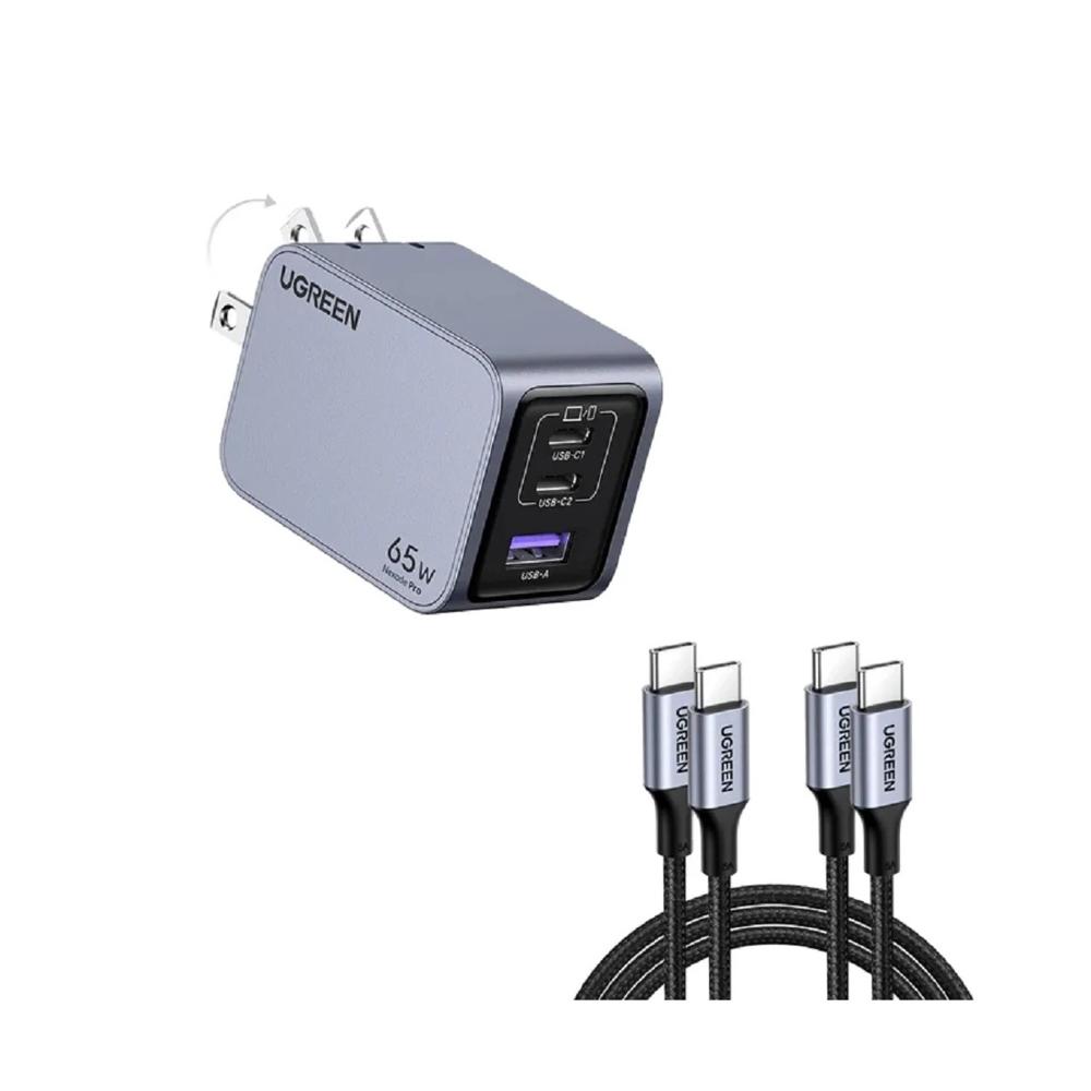 Cargador Ugreen Nexode Pro 65w Gan 3 Puertos X755 25870