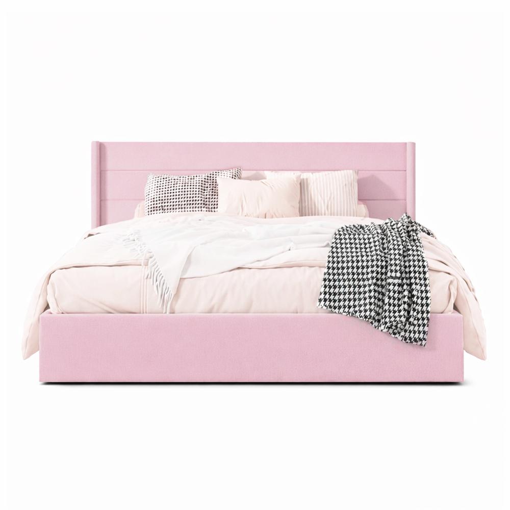 Cama Tapizada Listón Venus LeMueble Rosa Queen