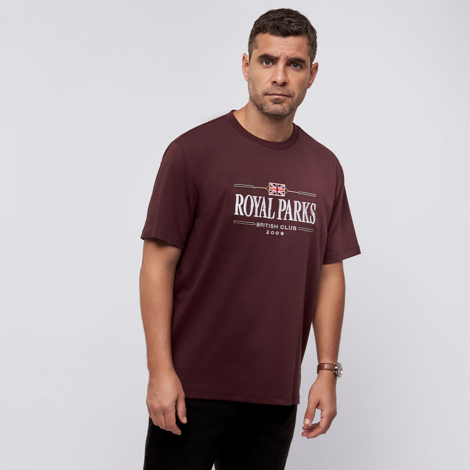 Polo Hombre Bordado Print The Royal Parks British Club Rojo Talla M