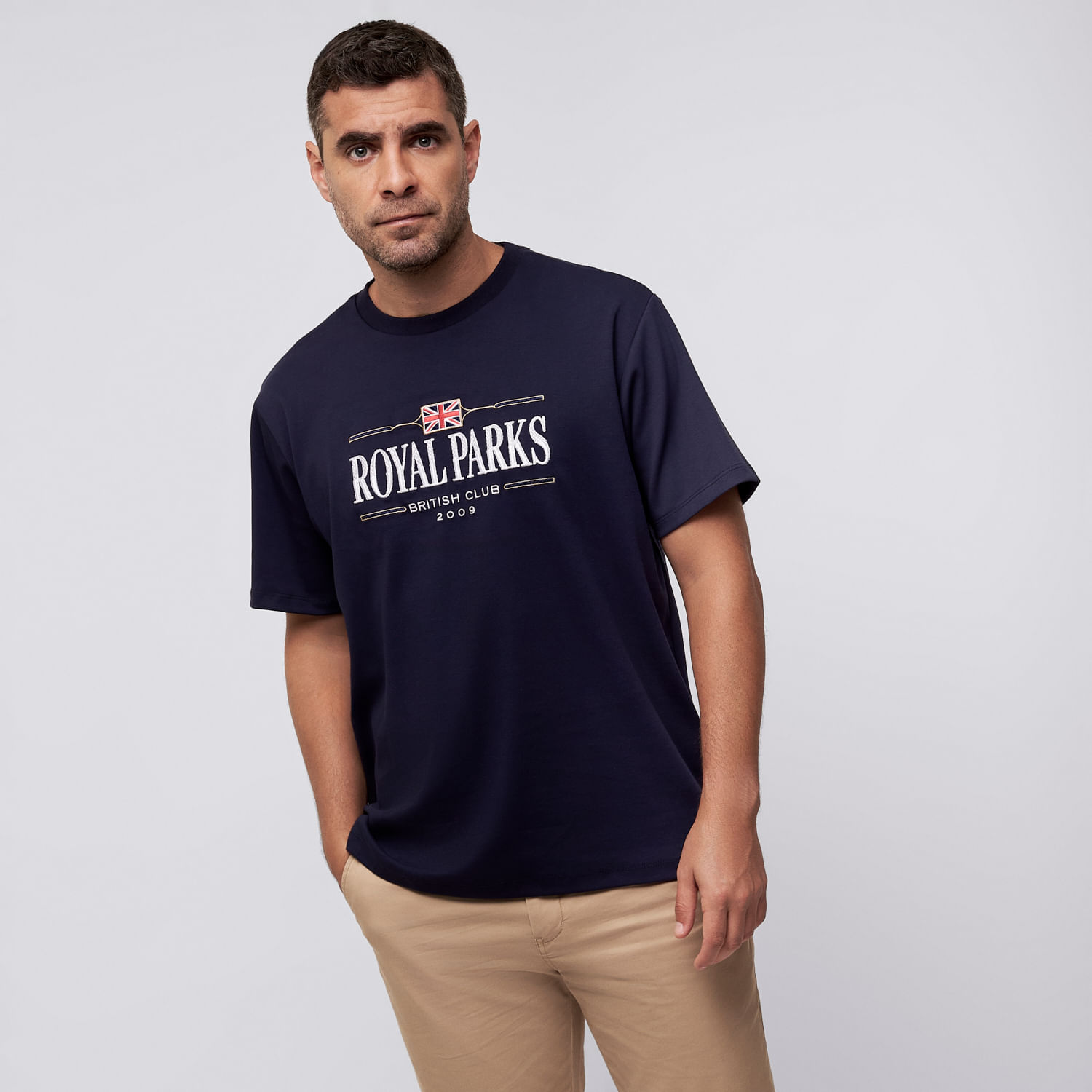 Polo Hombre Bordado Print The Royal Parks British Club Navy Talla S