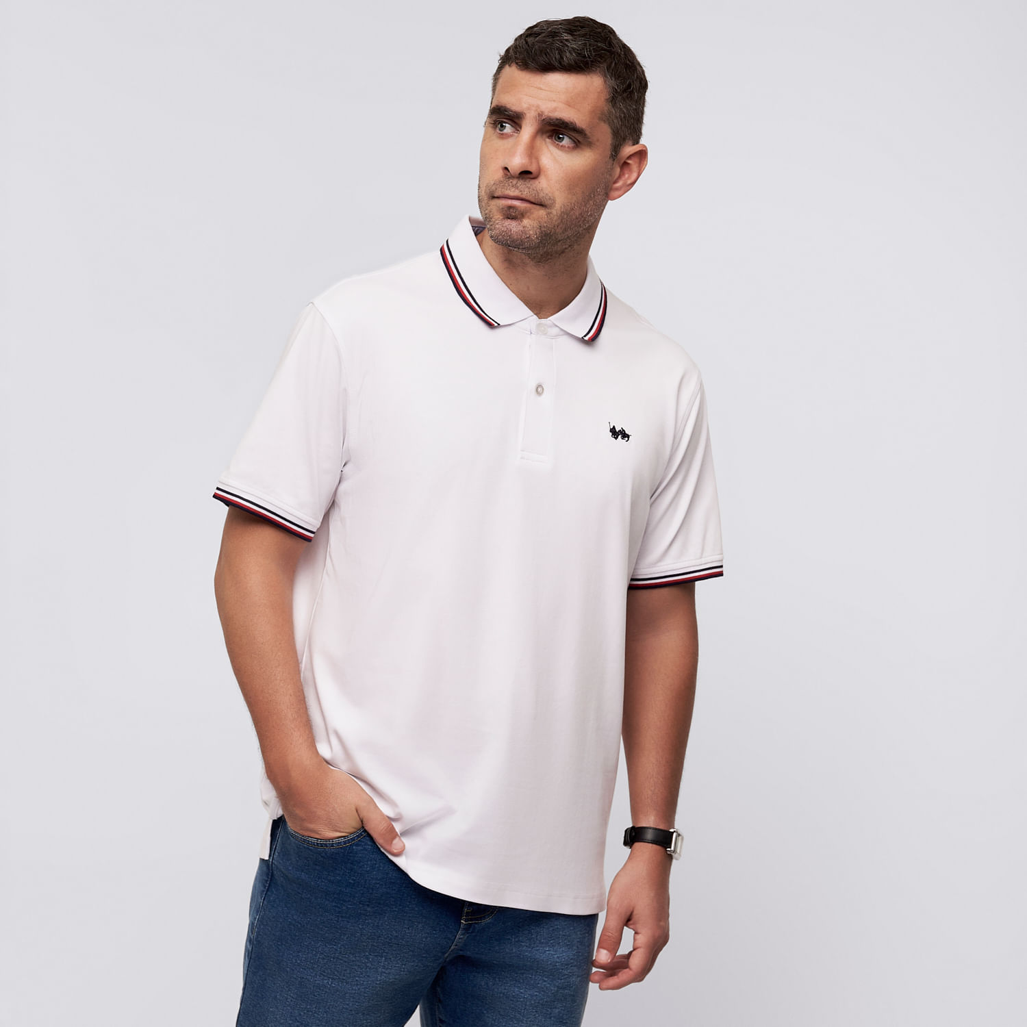 Polo Hombre Jersey Detalles The Royal Parks British Club Blanco Talla S