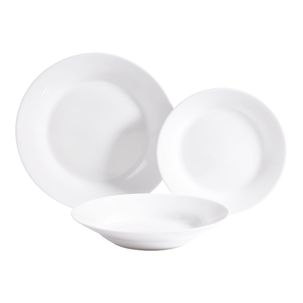 Set Vajilla Blanca 12 Piezas Orange