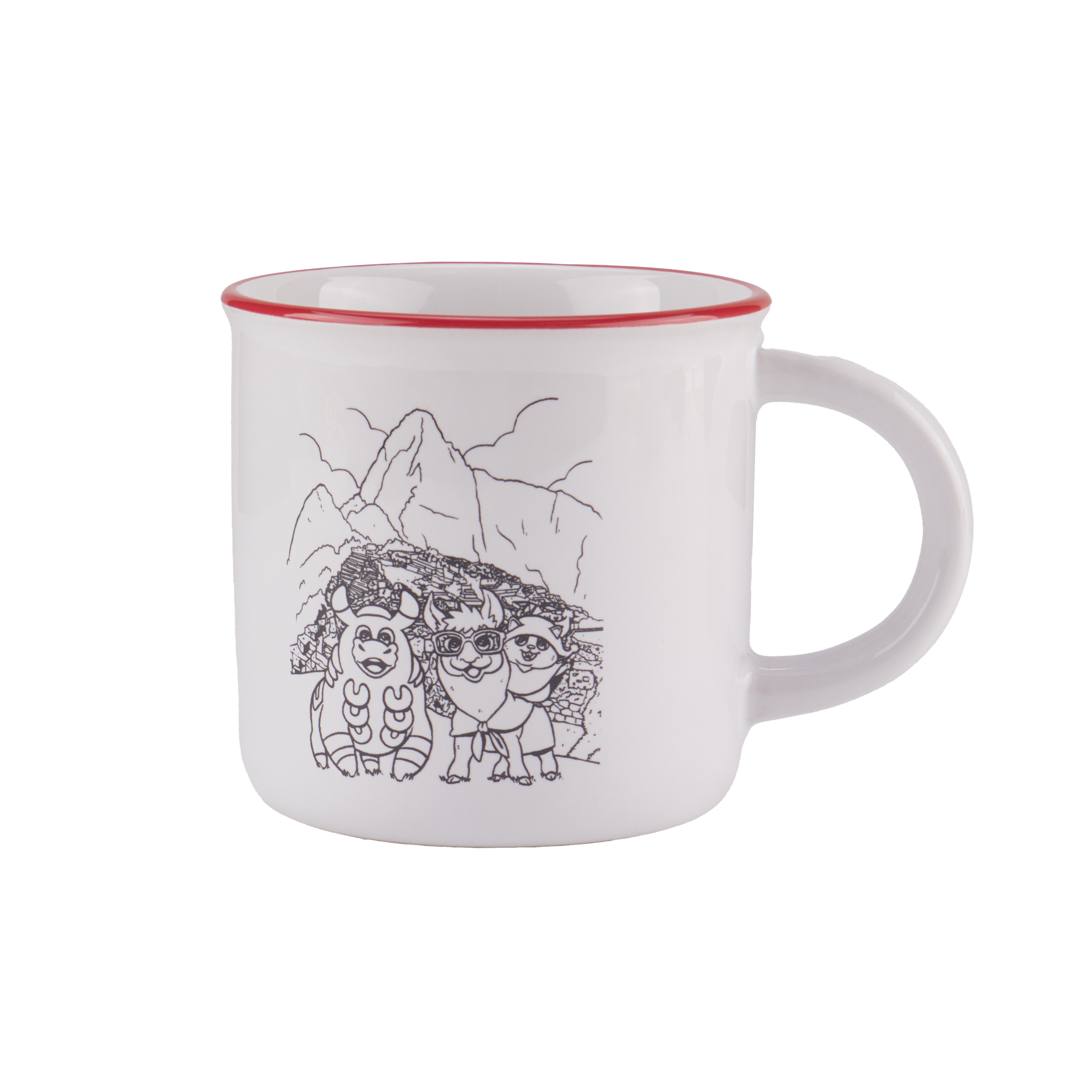 Taza Mug Blanco con Rojo Peru