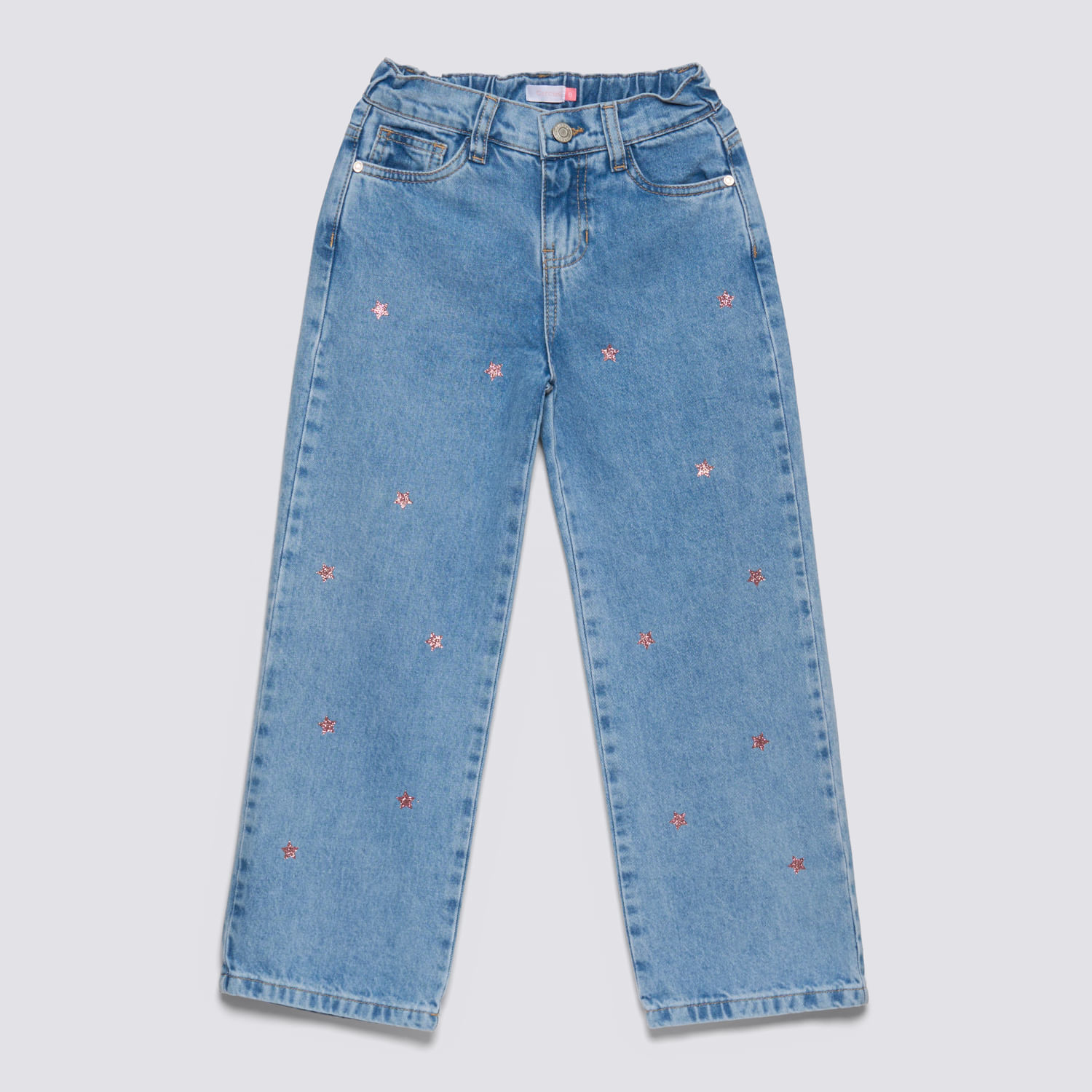 Jean Niña Stars Foil Circus Celeste Talla 6