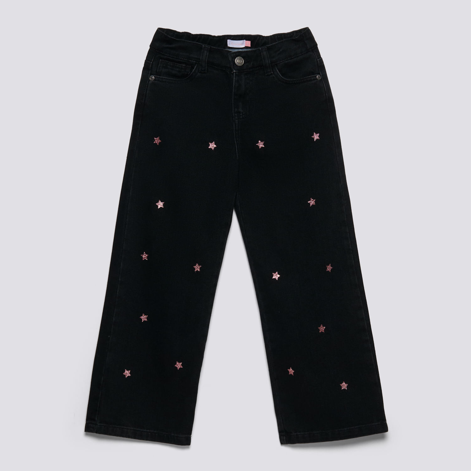 Jean Niña Stars Foil Circus Negro Talla 6