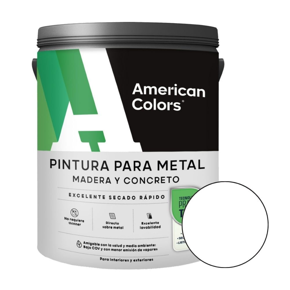 Pintura para metal American colors Practitech Blan