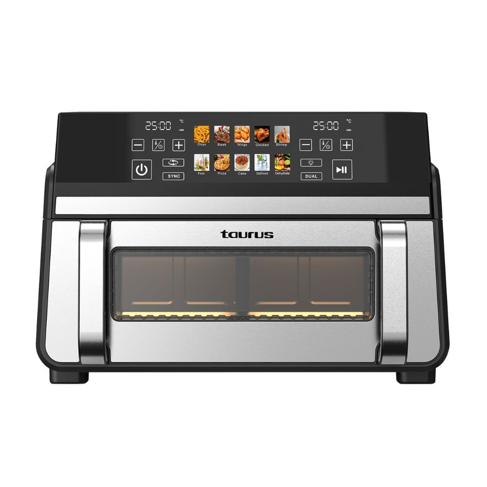 Freidora de Aire Taurus Double Air Fryer 11L Acero Inoxidable Gris