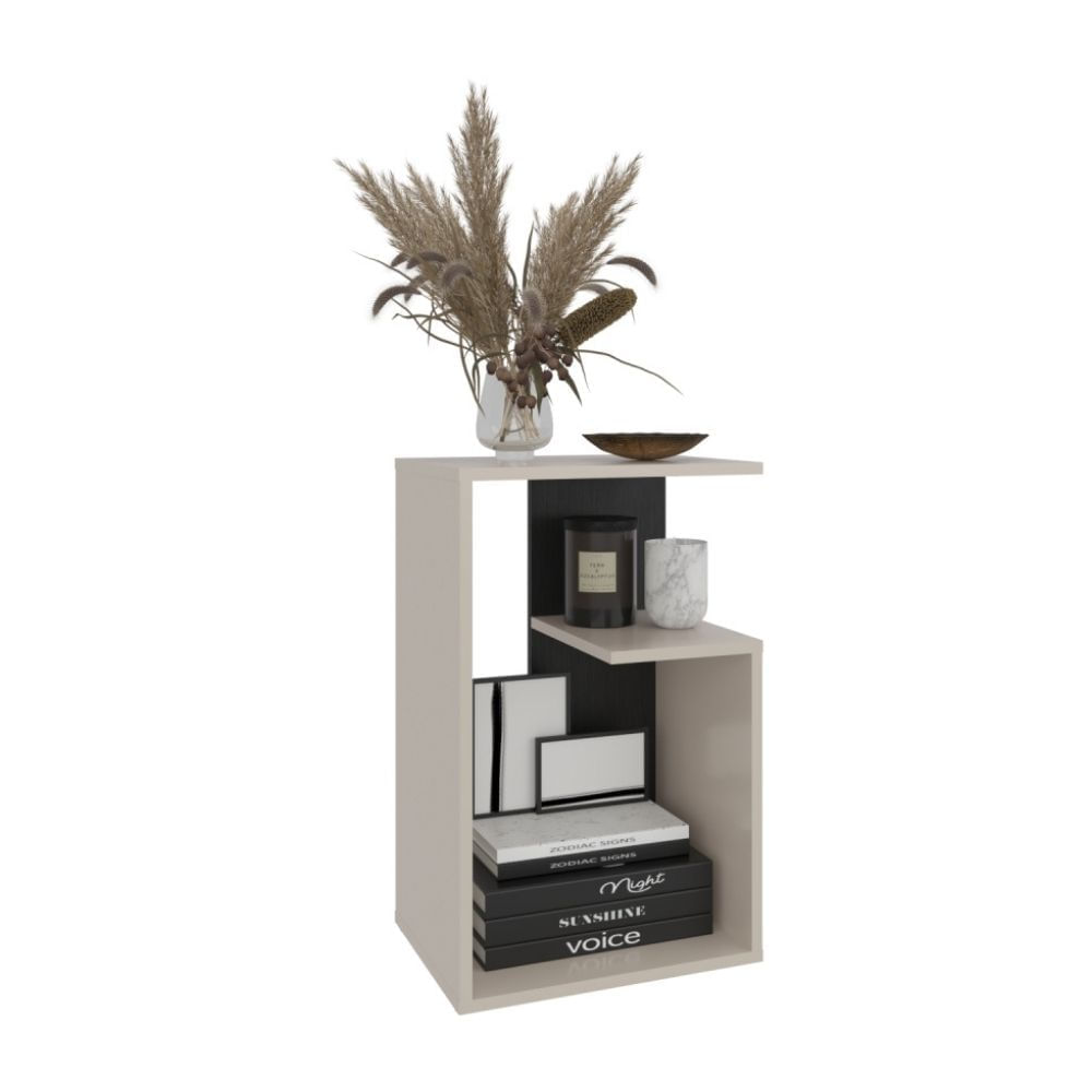 Mesa Lateral Everett Capri/Wengue 63.4x39.8x30cm Tuhome