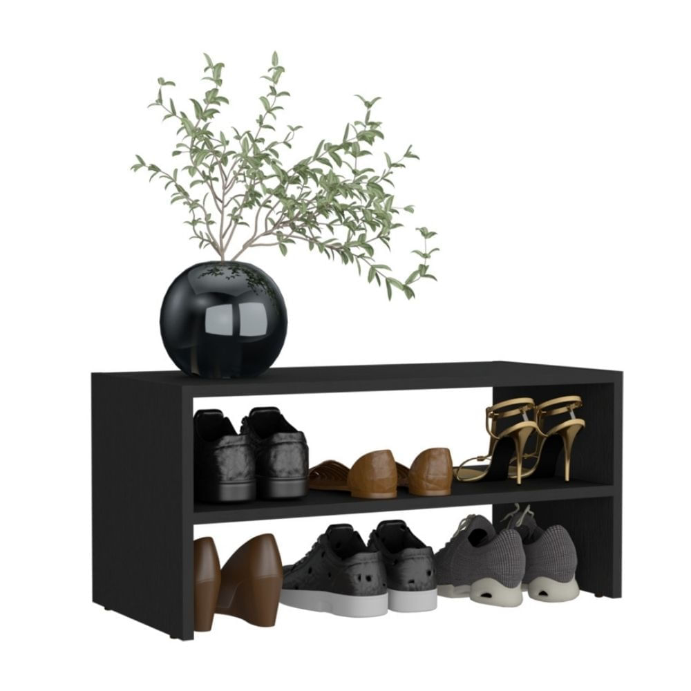 Modulo Zapatero Z-72 Apilable Negro 34.9x72x34.1cm Tuhome