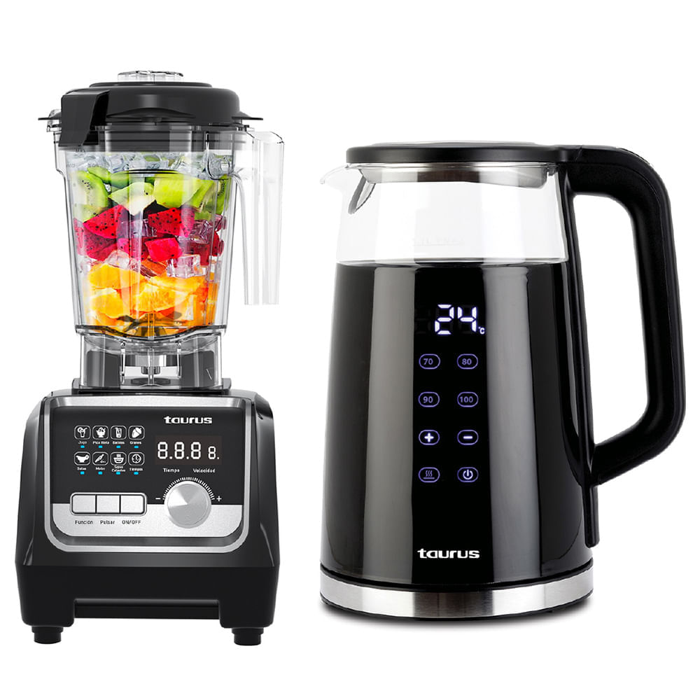 Combo TAURUS Licuadora Elite Professional 2L + Hervidor Digital Neoglass 1.7L