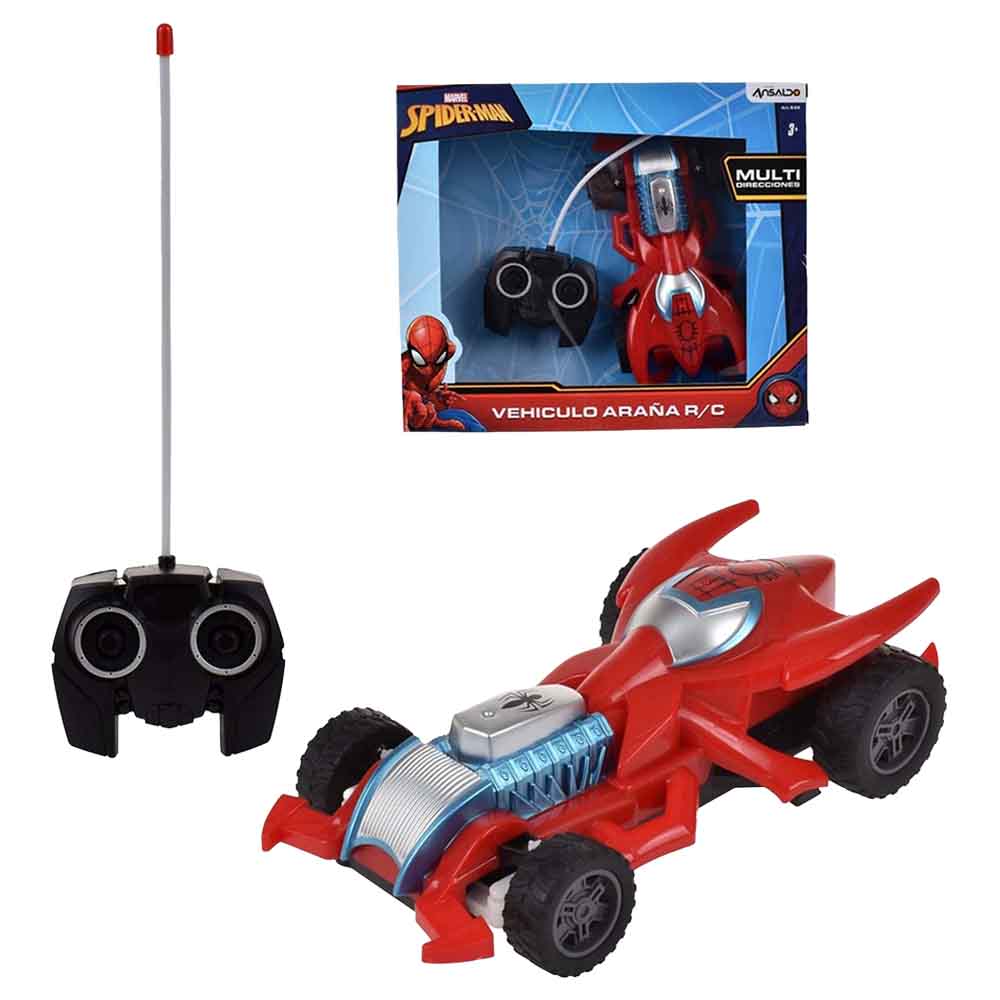 Vehículo Radio Control SPIDERMAN Con Pista