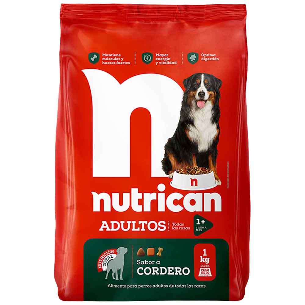 Alimento para Perro NUTRICAN Adulto Sabor Cordero Bolsa 1Kg