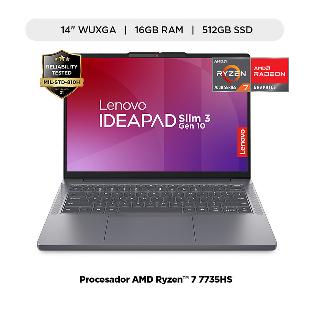 Laptop LENOVO IdeaPad Slim 3 14ARP10 14"" AMD Ryzen 7 7735HS 16GB 512GB SSD