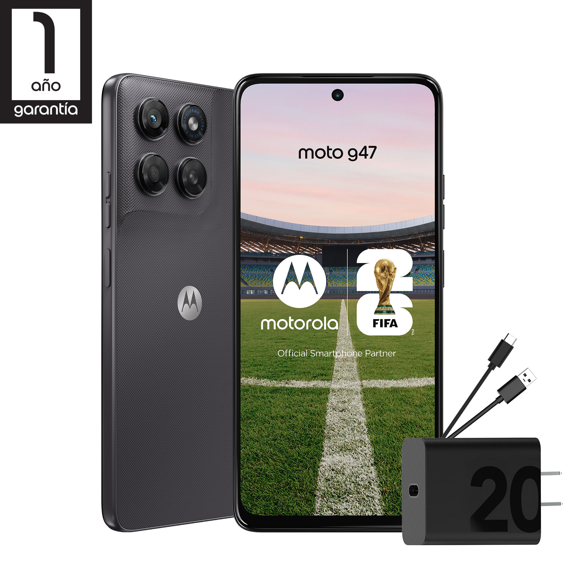 Smartphone MOTOROLA G47 6.78"" 4GB 128GB 50MP OIS + 8MP Wide + Flicker Gris