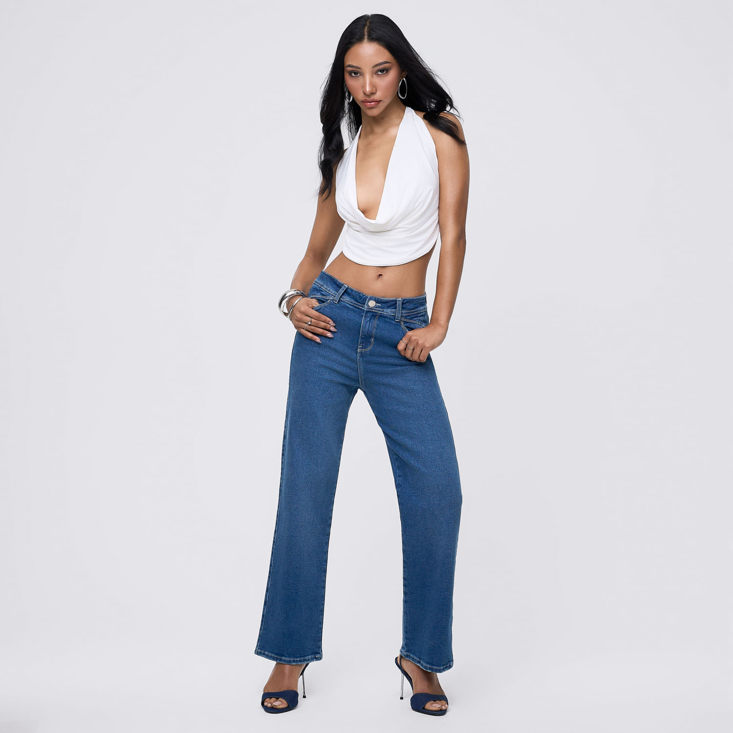 Jean Mujer Pinza Symbol Straight Azulino 26