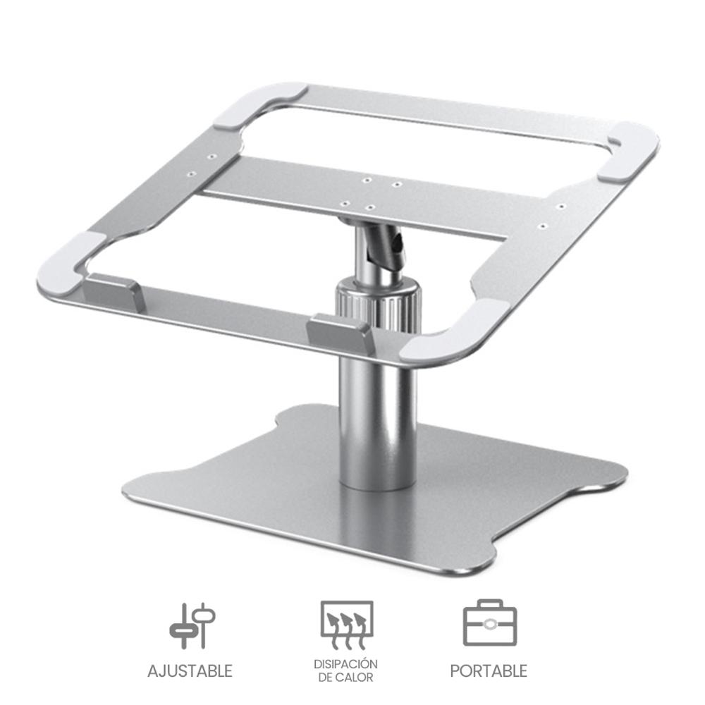 Soporte Laptop S&T for Business HF131 Aluminio Ajustable Plegable hasta 17 Pulgadas Silver