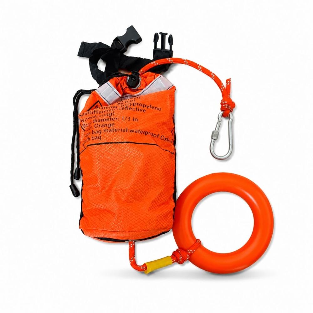 Bolsa con Cuerda de Rescate Flotante de 30 m Naranja