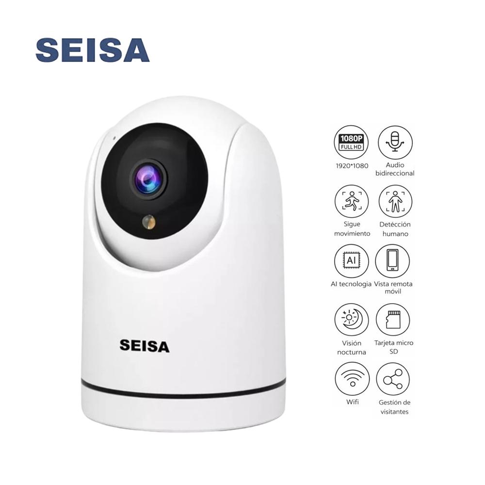 Cámara Seguridad SEISA IPC-S042 WiFi 360° Full HD 1080p Visión Nocturna Audio Bidireccional