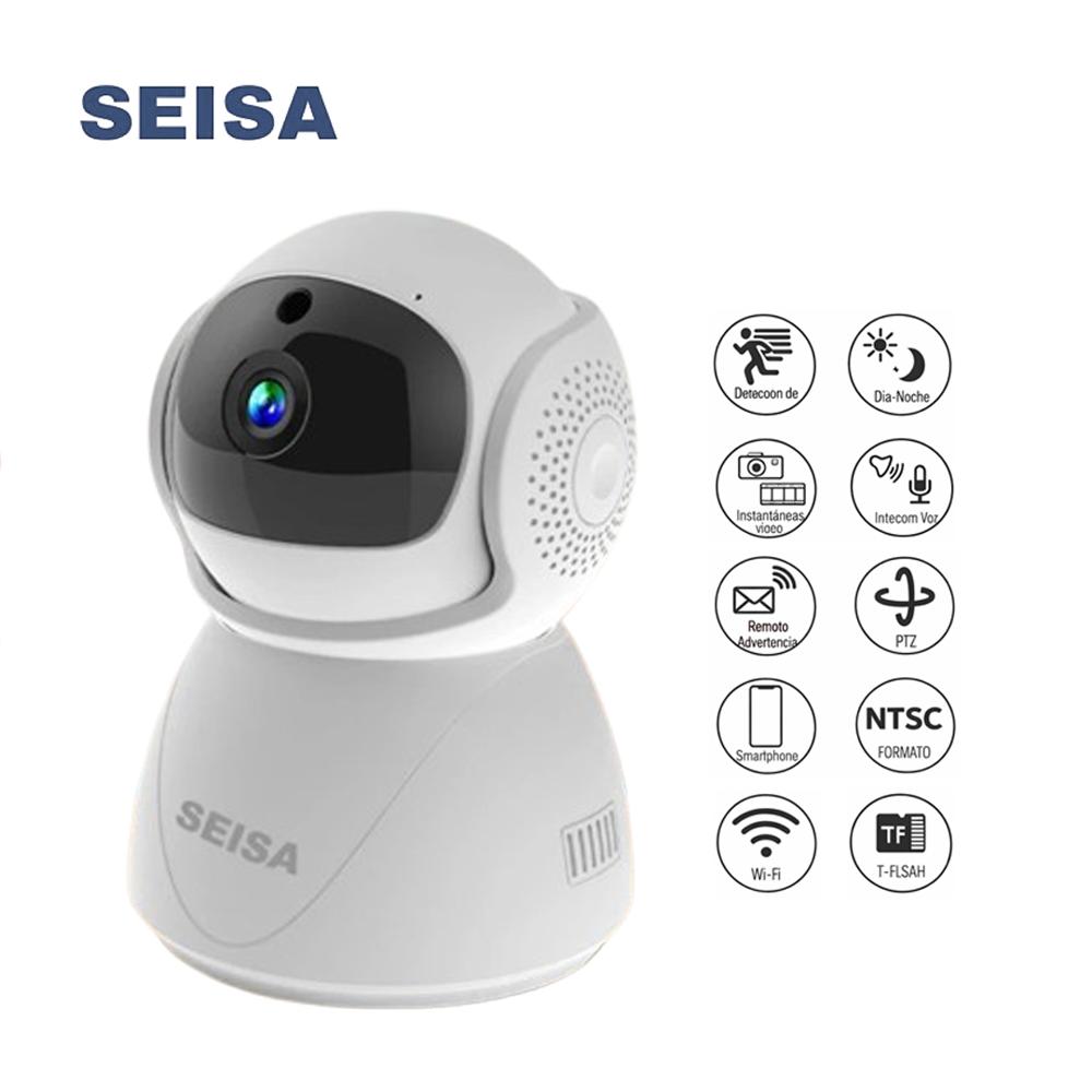 Cámara Seguridad SEISA IPC-ZAS02 IP WiFi 1080P Visión Nocturna Blanco