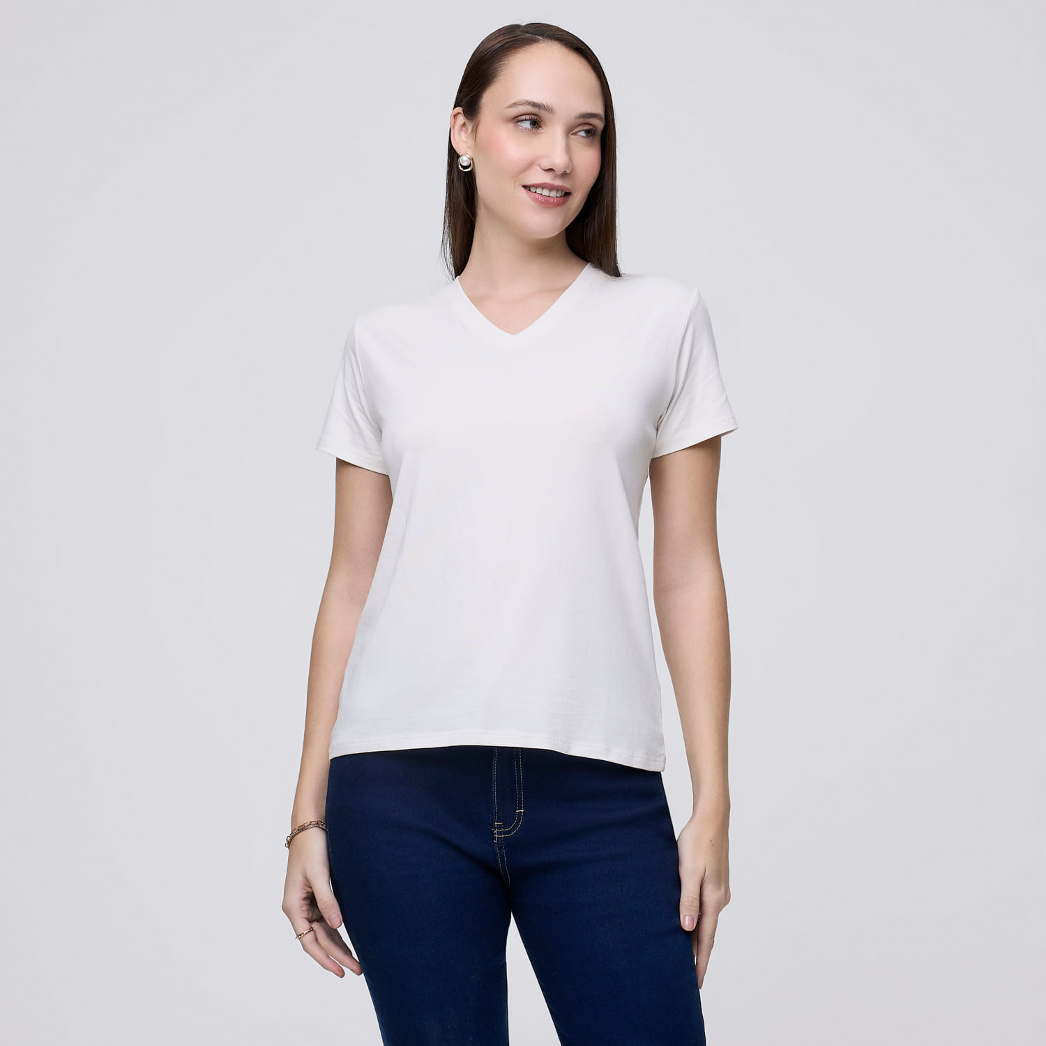 Polo Mujer Bas Cv Madison Manga Corta Blanco S